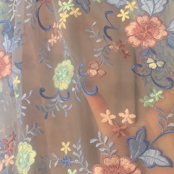 SOLD - Imperial Pastel Embroidered A-Line Dress - Picture 2 of 9
